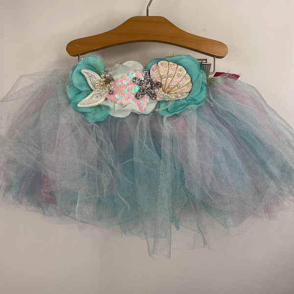 Size 4-6: Great Pretenders Sequined Seashell Blue/Purple Mermaid Tutu