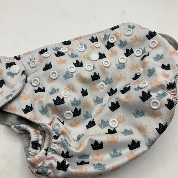 Adjustable Snap White/Blue/Pink Cloth Diaper
