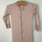 Size 18-24m (80): Hanna Andersson Pink Striped Footy 1pc PJs