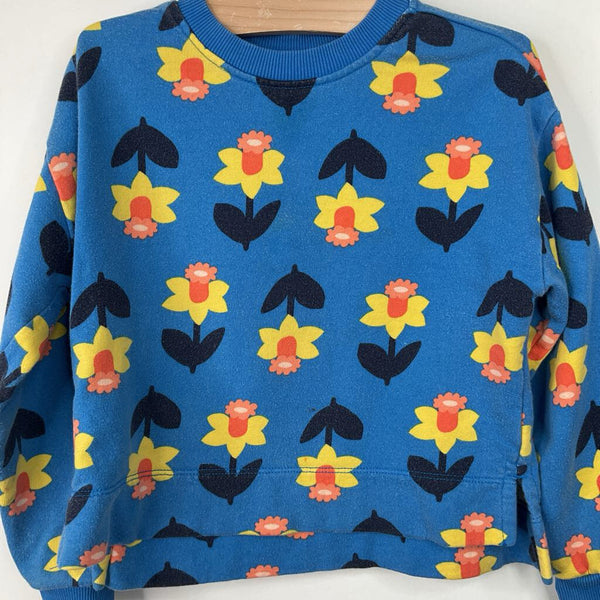 Size 5 (110): Hanna Andersson Blue/Yellow Floral Sweater