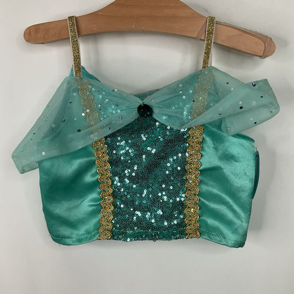 Size 5-6: Great Pretenders Teal Princess Jasmine Costume Top