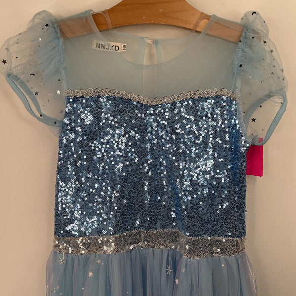 Size 10: Elsa Frozen Short Sleeve Sequined Princess Dress Costume