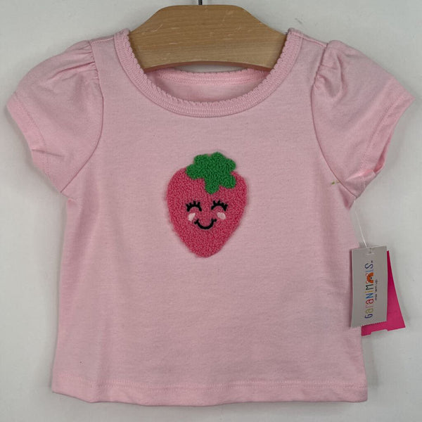 Size 0-3: Garanimals Pink Strawberry T-Shirt NEW w/Tags