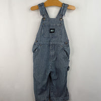 Size 2: KEY Blue/White Striped Overalls