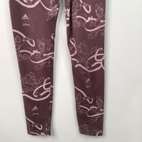 Size 5: Adidas Disney Purple Minnie Print Leggings