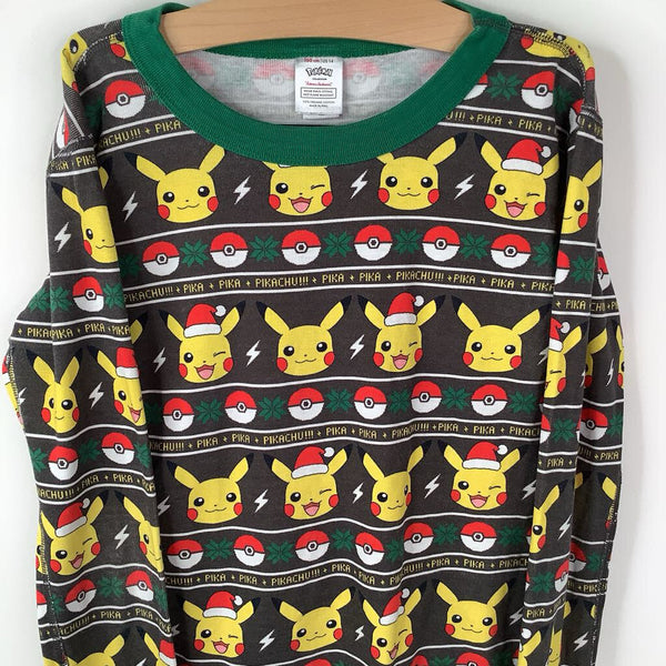 Size 14 (160): Hanna Andersson Pokemon Pikachu Holiday 2pc PJs