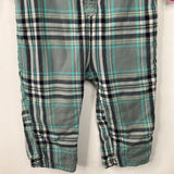 Size 18-24m: Baby GAP Blue/Grey Plaid Lined Button Up Romper