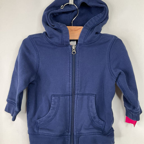 Size 2 (85): Hanna Andersson Navy Zip Up Hooded Jacket