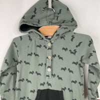 Size 18-24m: Kate Quinn Green Dog Hooded Button Up Romper