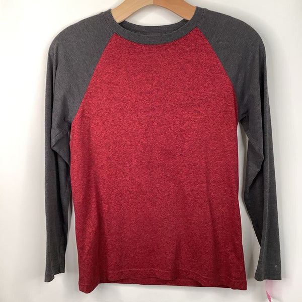 Size 8-10: The Ultimate Tee Heather Red And Grey Long Sleeve T-Shirt