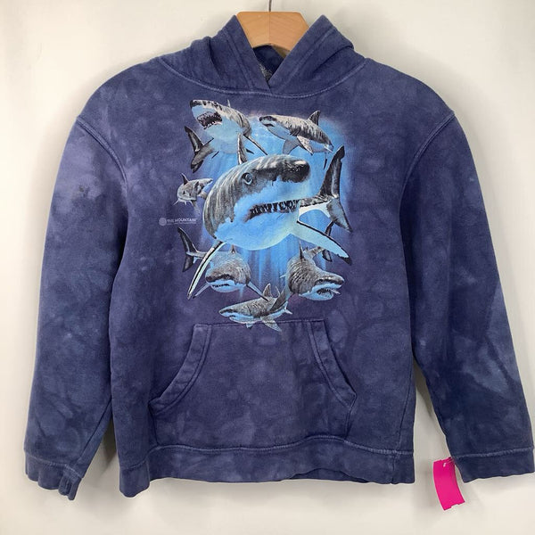 Size 8-10: The Mountain Blue Tie-Dyed Shark Hoodie