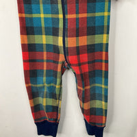 Size 2 (85): Hanna Andersson Red/Yellow/Blue Plaid 1pc PJs