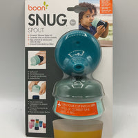Boon Snug Spout Blue 3pc Universal Silicone Sippy Lid NEW