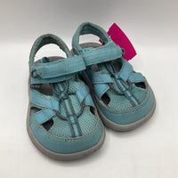 Size 8: Columbia Blue Velcro Strap Sandals