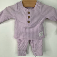 Size Preemie: Carter's Purple 2pc PJs w/ Hat