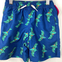 Size 6-7 (120): Hanna Andersson Blue Crocodile Print Swim Trunks