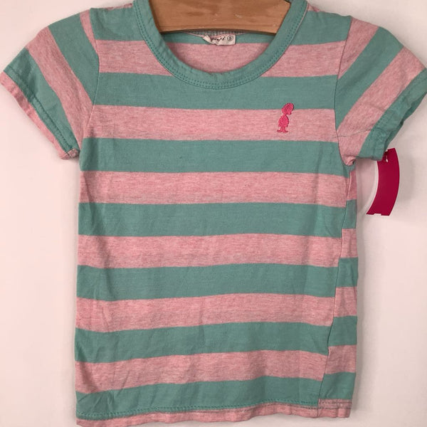 Size 5: Mari Blue/Pink Striped T-Shirt