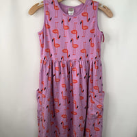 Size 12 (150): Hanna Andersson Purple Bird Print Tank Dress
