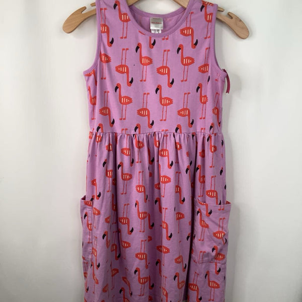 Size 12 (150): Hanna Andersson Purple Bird Print Tank Dress