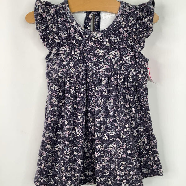 Size 2: Jamie Kay Purple Floral Short Sleeve Dress