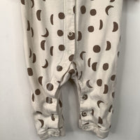 Size 6-12m (70): Hanna Andersson Creme Moon Phases 1pc PJs