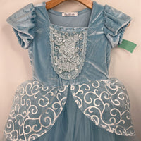 Size 8: FASHION Blue/Whtie Tulle/Velour Princess Costume Dress
