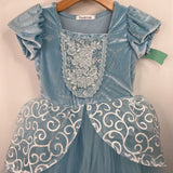 Size 8: FASHION Blue/Whtie Tulle/Velour Princess Costume Dress