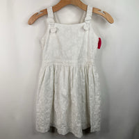 Size 7-8: Polarn O Pyret White Floral Tank Dress