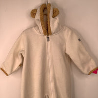 Size 3-6m: Columbia Creme Fleece Bunting