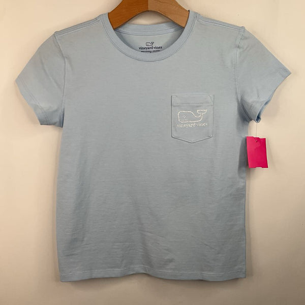 Vinyard Size 8-10: Vines Blue/White Sparkle Whale Pocket T-Shirt