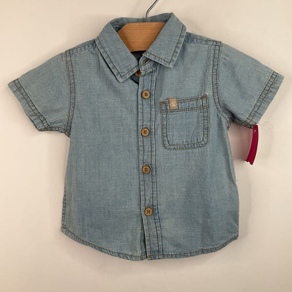 Size 12m: Calvin Klein Blue Collared Button-Up T-Shirt