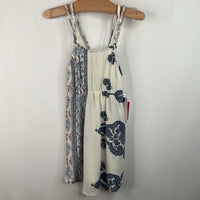 Size 3-4: O'neill White Blue Strappy Dress - NEW