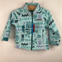 Size 2: Columbia Light Blue Fleece Zip Up Jacket NEW