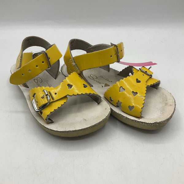 Size 7: Salt Water Yellow Buckle Strap Sandals