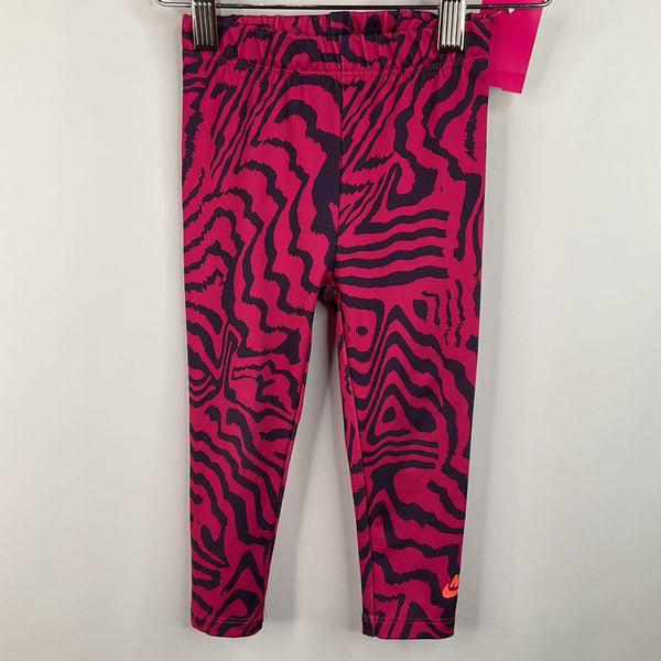 Size 2: Nike Pink Zebra Print Leggings