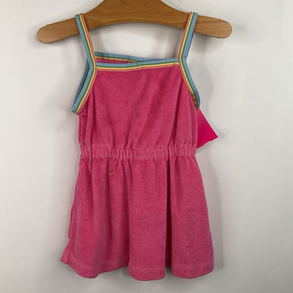 Size 2 (85): Hanna Andersson Pink Terry Cloth Tank Dress