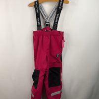 Size 3-4: Polarn O. Pyret Pink Rain Pants W/Suspenders