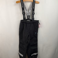Size 3-4: Polarn O. Pyret Black Rain Pants W/Suspenders