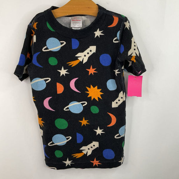 Size 5 (110): Hanna Andersson Black Space Print 2pc Shorty PJs-REDUCED