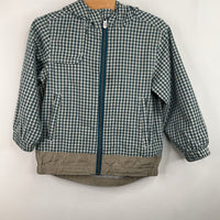 Size 2: Peek Blue/White Plaid Zip-Up Hoodie
