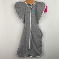 Size M: Love To Dream Grey Striped Sleepsack