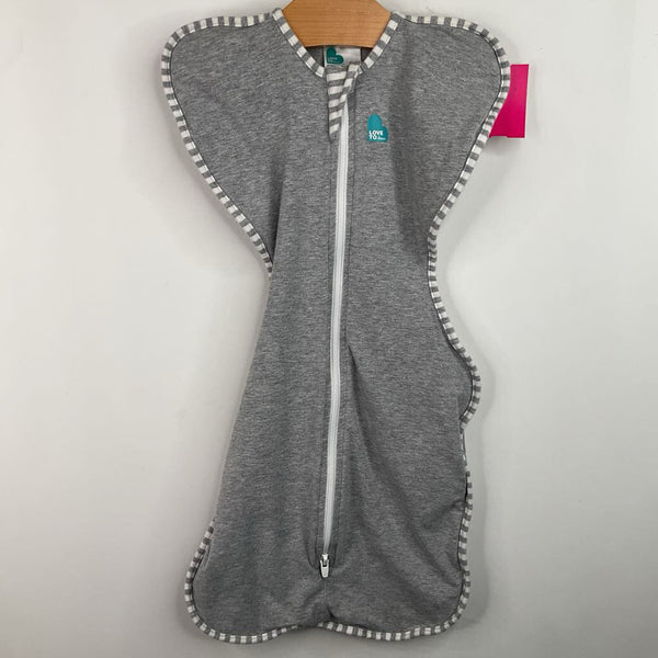 Size M: Love To Dream Grey Striped Sleepsack