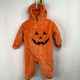 Size 0-3m: Orange Pumpkin Fuzzy 1pc Costume