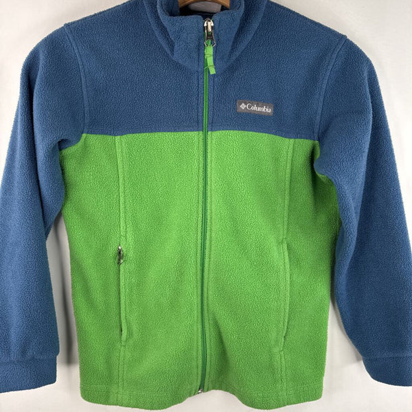 Size 8: Columbia Green/Blue Fleece Coat