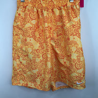 Size 16: Nike Orange/Red Sunshine Days Print Swim Trunks