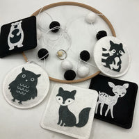 Black/White Felt Animals Mobile