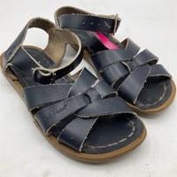 Size 10: Saltwater Dark Blue Buckle Strap Sandals