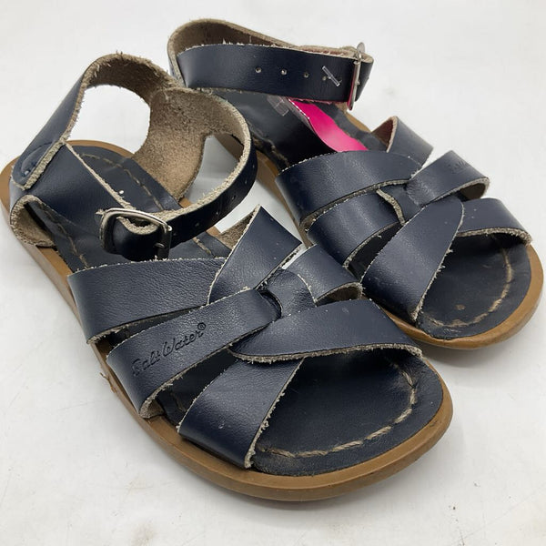 Size 10: Saltwater Dark Blue Buckle Strap Sandals