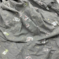 Pottery Barn Grey Star Wars Print Fitted Crib Sheet
