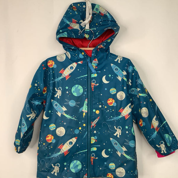 Size 3: Stephen Joseph Blue Space Print Rain Coat